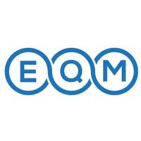 EQM letter logo design on black background. EQM creative initials letter logo concept. EQM letter design. vector