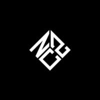 NCZ letter logo design on black background. NCZ creative initials letter logo concept. NCZ letter design. vector