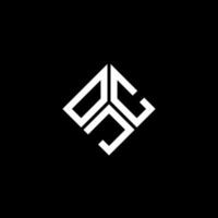 OJC letter logo design on black background. OJC creative initials letter logo concept. OJC letter design. vector