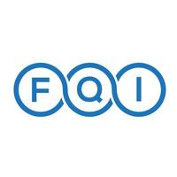 FQI letter logo design on black background. FQI creative initials letter logo concept. FQI letter design. vector