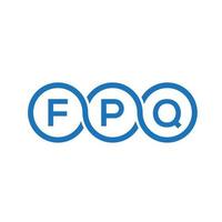 diseño de logotipo de letra fpq sobre fondo negro. concepto de logotipo de letra de iniciales creativas fpq. diseño de letras fpq. vector