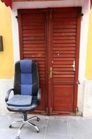 Door architectural design element for entering and exiting a building photo