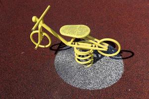 Playground for children in a city park in Israe photo