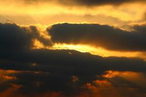 Sunset on the mediterranean sea photo