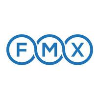 diseño de logotipo de letra fmx sobre fondo negro. concepto de logotipo de letra de iniciales creativas de fmx. diseño de letras fmx. vector