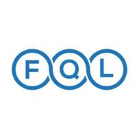FQL letter logo design on black background. FQL creative initials letter logo concept. FQL letter design. vector