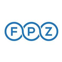 FPZ letter logo design on black background. FPZ creative initials letter logo concept. FPZ letter design. vector