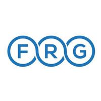 diseño de logotipo de letra frg sobre fondo negro. concepto de logotipo de letra de iniciales creativas frg. diseño de letras frg. vector