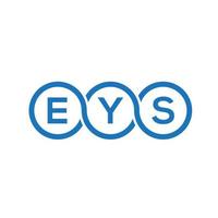 EYS letter logo design on black background. EYS creative initials letter logo concept. EYS letter design. vector