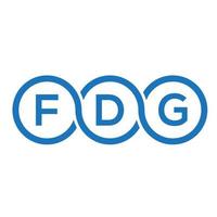 FDG letter logo design on black background. FDG creative initials letter logo concept. FDG letter design. vector