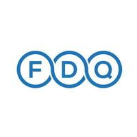 FDQ letter logo design on black background. FDQ creative initials letter logo concept. FDQ letter design. vector