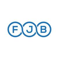 diseño de logotipo de letra fjb sobre fondo negro. concepto de logotipo de letra de iniciales creativas fjb. diseño de letras fjb. vector