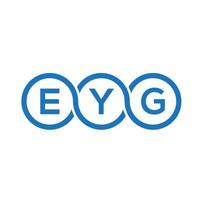 diseño de logotipo de letra eyg sobre fondo negro. eyg creative iniciales carta logo concepto. diseño de letras eyg. vector