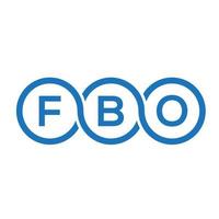 diseño de logotipo de letra fbo sobre fondo negro. concepto de logotipo de letra inicial creativa fbo. diseño de carta fbo. vector