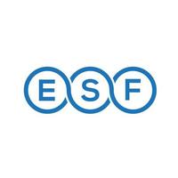 ESF letter logo design on black background. ESF creative initials letter logo concept. ESF letter design. vector