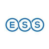 diseño del logotipo de la letra ess sobre fondo negro. concepto creativo del logotipo de la letra de las iniciales de ess. diseño de letra ess. vector