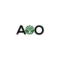AOO letter logo design on white background. AOO creative initials letter logo concept. AOO letter design. vector