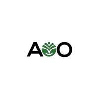 diseño de logotipo de letra aoo sobre fondo blanco. concepto creativo del logotipo de la letra de las iniciales aoo. aoo diseño de letras. vector