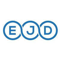 diseño de logotipo de letra ejd sobre fondo negro. concepto de logotipo de letra de iniciales creativas ejd. diseño de letras ejd. vector