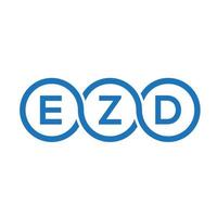 diseño de logotipo de letra ezd sobre fondo negro. concepto de logotipo de letra inicial creativa ezd. diseño de letras ezd. vector