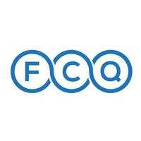 diseño del logotipo de la letra fcq sobre fondo negro. concepto de logotipo de letra de iniciales creativas fcq. diseño de letras fcq. vector