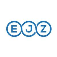 EJZ letter logo design on black background. EJZ creative initials letter logo concept. EJZ letter design. vector