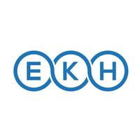 EKH letter logo design on black background. EKH creative initials letter logo concept. EKH letter design. vector