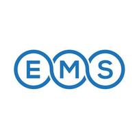 diseño de logotipo de letra ems sobre fondo negro. concepto de logotipo de letra de iniciales creativas de ems. diseño de letras ems. vector