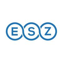ESZ letter logo design on black background. ESZ creative initials letter logo concept. ESZ letter design. vector