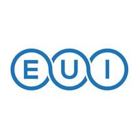 EUII letter logo design on black background. EUII creative initials letter logo concept. EUII letter design. vector