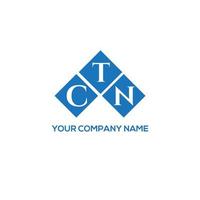 diseño de logotipo de letra ctn sobre fondo blanco. concepto de logotipo de letra de iniciales creativas ctn. diseño de carta ctn. vector