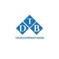 diseño de logotipo de letra dtb sobre fondo blanco. Concepto de logotipo de letra de iniciales creativas dtb. diseño de letras dtb. vector