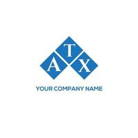 diseño de logotipo de letra atx sobre fondo blanco. concepto de logotipo de letra de iniciales creativas atx. diseño de letras atx. vector