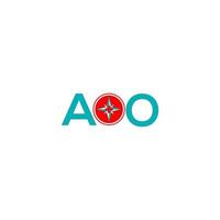 diseño de logotipo de letra aoo sobre fondo blanco. concepto creativo del logotipo de la letra de las iniciales aoo. aoo diseño de letras. vector