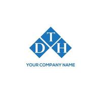 DTH letter logo design on white background. DTH creative initials letter logo concept. DTH letter design. vector