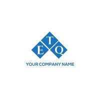 diseño de logotipo de letra etq sobre fondo blanco. etq concepto creativo del logotipo de la letra de las iniciales. diseño de letras etq. vector