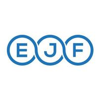 diseño de logotipo de letra ejf sobre fondo negro. concepto de logotipo de letra de iniciales creativas ejf. diseño de letra ejf. vector