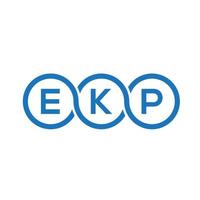 diseño de logotipo de letra ekp sobre fondo negro. concepto de logotipo de letra de iniciales creativas ekp. diseño de letras ekp. vector