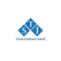 STJ letter logo design on white background. STJ creative initials letter logo concept. STJ letter design. vector