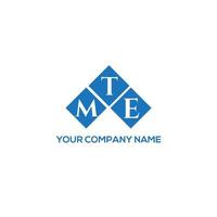MTE letter logo design on white background. MTE creative initials letter logo concept. MTE letter design. vector