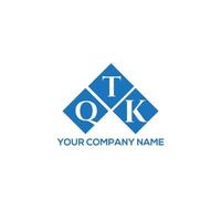 diseño de logotipo de letra qtk sobre fondo blanco. concepto de logotipo de letra inicial creativa qtk. diseño de letras qtk. vector