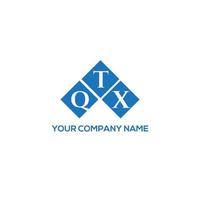 QTX letter logo design on white background. QTX creative initials letter logo concept. QTX letter design. vector