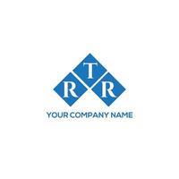 diseño de logotipo de letra rtr sobre fondo blanco. concepto de logotipo de letra de iniciales creativas rtr. diseño de letras rtr. vector