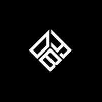 OBY letter logo design on black background. OBY creative initials letter logo concept. OBY letter design. vector