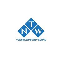 NTW letter logo design on white background. NTW creative initials letter logo concept. NTW letter design. vector