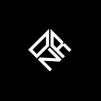 ONR letter logo design on black background. ONR creative initials letter logo concept. ONR letter design. vector