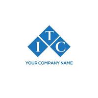 diseño de logotipo de letra itc sobre fondo blanco. concepto de logotipo de letra de iniciales creativas de itc. diseño de letras TIC. vector