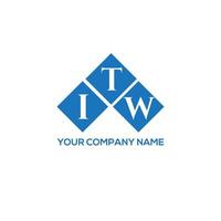 diseño de logotipo de letra itw sobre fondo blanco. concepto de logotipo de letra de iniciales creativas de itw. diseño de letra itw. vector