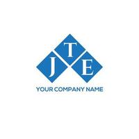 JTE letter logo design on white background. JTE creative initials letter logo concept. JTE letter design. vector