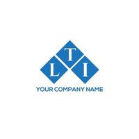 diseño de logotipo de letra lti sobre fondo blanco. concepto de logotipo de letra de iniciales creativas lti. diseño de letra lti. vector